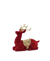 Slickblue Flocked Deer Figurines (Set of 2)