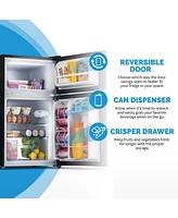 Newair 3.1 Cu. Ft. Compact Mini Refrigerator with Freezer in Gray