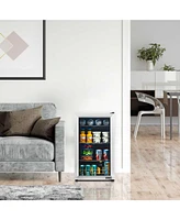 Newair 100 Can Beverage Fridge in Stainless Steel