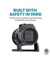 New air Portable Ceramic 120v Electric Garage Heater, 160 sq. ft with Adjustable Tilt Head, Perfect for Garages, Workshops and More