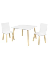 Sturdy Kids Table and Chairs Set in White