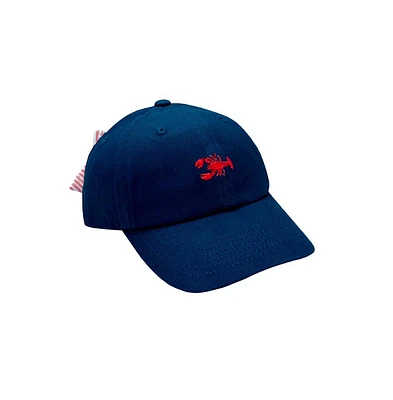 Bits & Bows Girls Girls Lobster Bow Baseball Hat in Navy