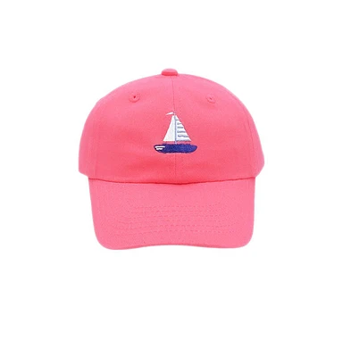 Bits & Bows Boys Boys Sailboat Baseball Hat in Red