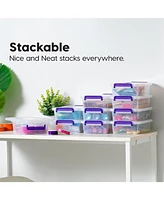 Iris Usa 10 Pack 2.7 Qt. Storage Bin with Secure Buckle-up Lid, Stackable, for Stationeries, Crafts, Toys, and Small Parts, Organization Solutions for