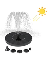 Dartwood Solar Bird Bath and Water Fountain with 4 Different Nozzle Heads - Perfect for Bird Baths and Small Ponds