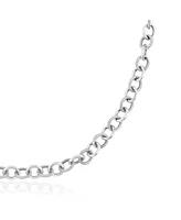 American West Jewelry Sterling Silver Oval Link Chain Necklace