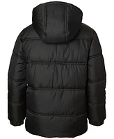 Ixtreme Big Boys Fleece-Lined Full-Zip Hooded Puffer Jacket with Ribbed-Knit Beanie