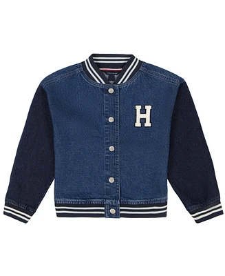 Tommy Hilfiger Big Girls Denim Varsity Jacket