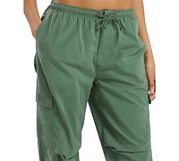 Reebok Women's Wardobe Essentials Drawstring-Waist Cargo Pants