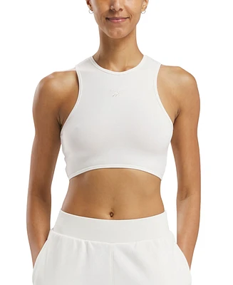 Reebok Women's Wardobe Essentials Curved-Hem Bralette Top