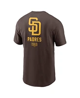 Nike Men's Brown San Diego Padres Large Logo Back Stack T-Shirt