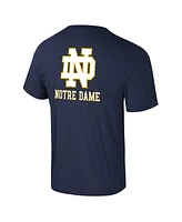 Colosseum Men's Navy Notre Dame Fighting Irish Logo Lockup 2-Hit Active Blend T-Shirt