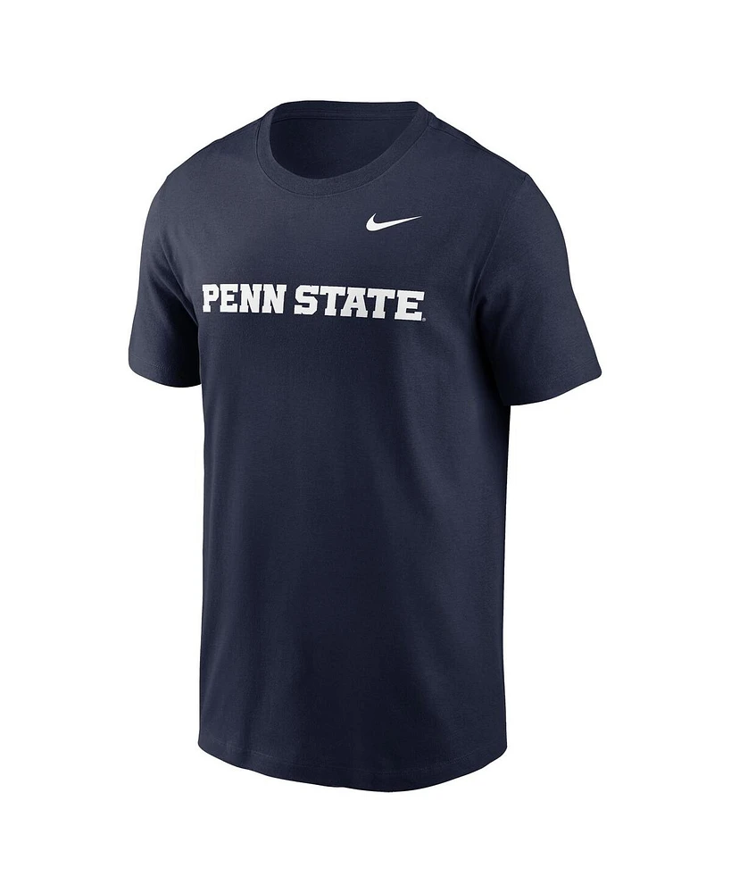 Nike Men's Navy Penn State Nittany Lions Primetime Evergreen Wordmark T-Shirt