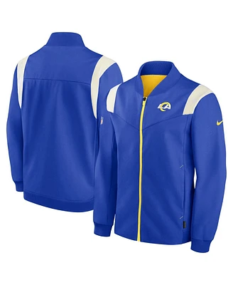 Nike Men's Royal Los Angeles Rams Sideline Coaches Bomber Full-Zip Jacket