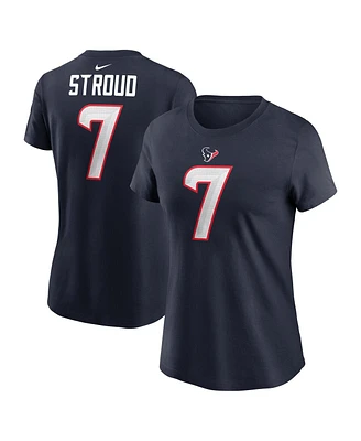 Nike Women's C.j. Stroud Navy Houston Texans Player Name Number T-Shirt