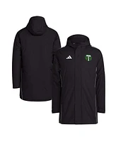 Adidas Men's Black Portland Timbers Tiro 24 Full-Zip Winter Parka Hoodie