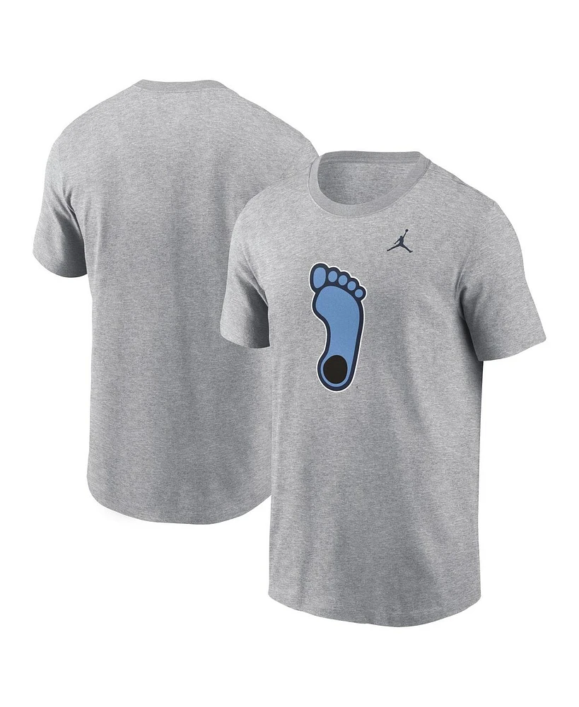 Jordan Men's Heather Gray North Carolina Tar Heels Primetime Evergreen Alternate Logo T-Shirt