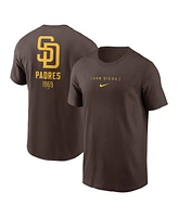 Nike Men's Brown San Diego Padres Large Logo Back Stack T-Shirt