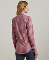 Lauren Ralph Petite Cotton Striped Shirt