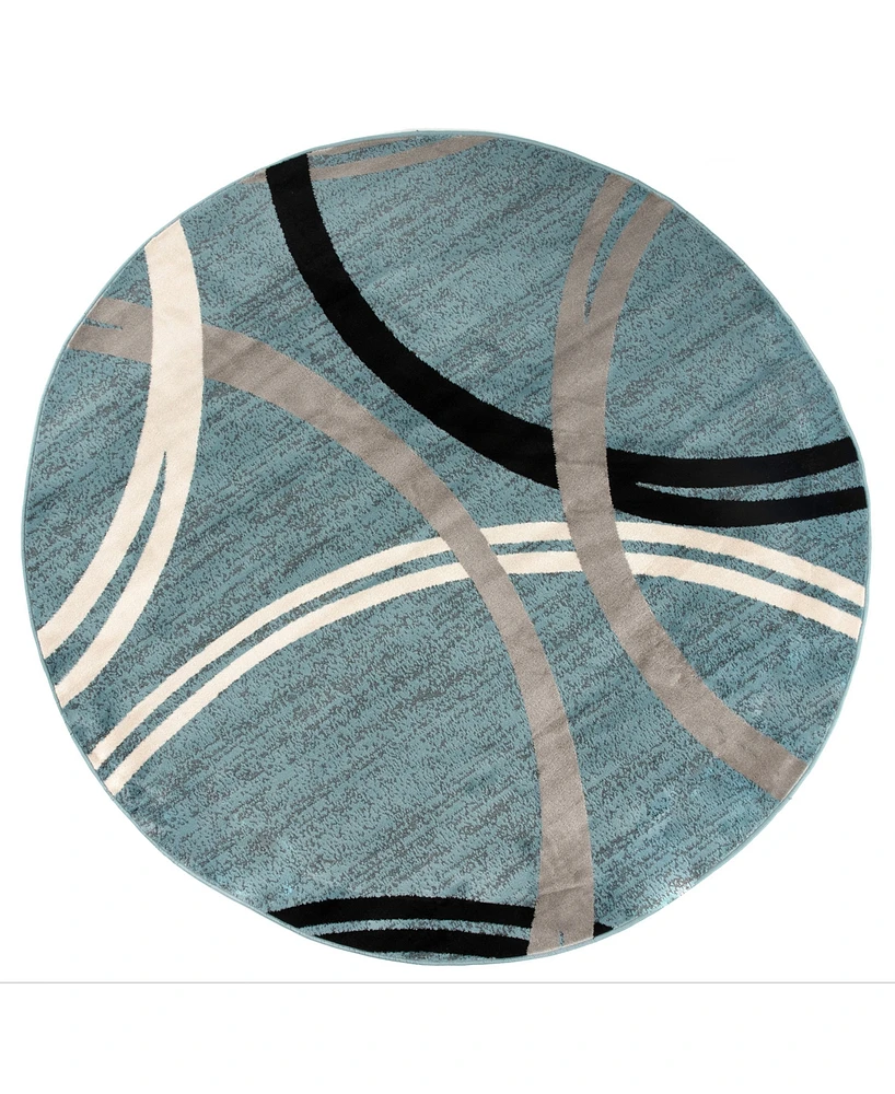 Main Street Rugs Alba 377 8'x8' Round Area Rug