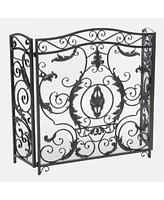 Simplie Fun Waterbury Ornate Scrollwork Fire Screen