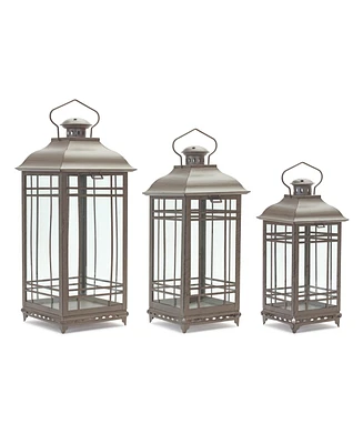 Slickblue Classic Traditional Metal Lanterns (Set of 3)