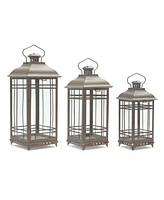 Slickblue Classic Traditional Metal Lanterns (Set of 3)