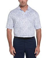 Pga Tour Men's Big & Tall Classic-Fit Textured Geo-Print Golf Polo Shirt