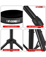 5 Core Drum Throne Padded Guitar Stool Height Adjustable Music Chair Ds 01 Vlvt Blk