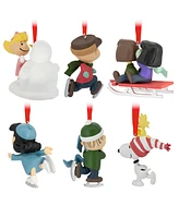 Hallmark The Peanuts Gang Christmas Ornaments, Set of 6 - Multi