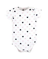 Hudson Baby Girls Cotton Bodysuits Mommy Pink Navy 3Pk