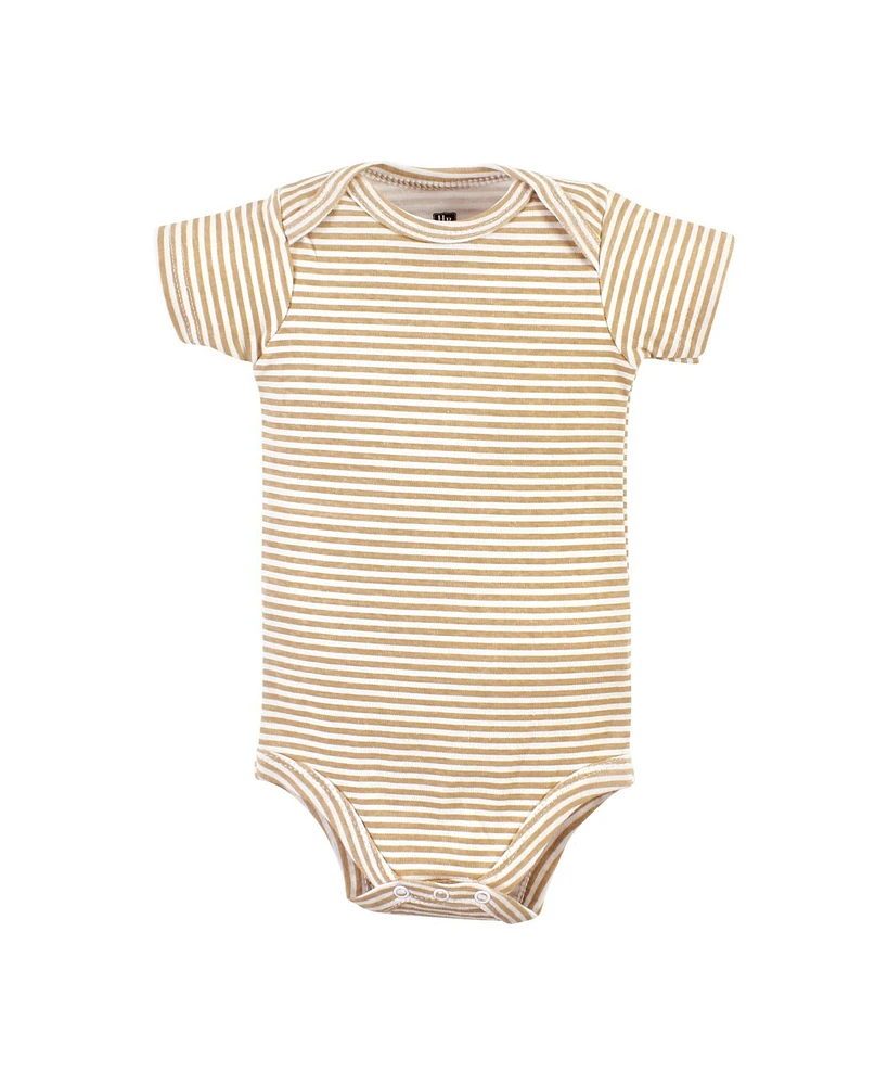 Hudson Baby Boys Cotton Bodysuits, 5-Pack