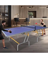 Streamdale Furniture Compact Foldable Ping-Pong Table Set Table, Paddles, Net, Balls