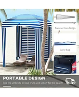 Cabana Beach Umbrella Shade, Coolness, and Protection in One!
