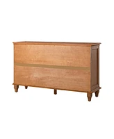 Hulala Home Ottfried Traditional 58'' Wide Sideboard with Solid Wood Legs