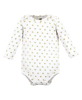 Hudson Baby Girls Cotton Long-Sleeve Bodysuits Daddy 5-Pack