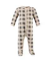 Hudson Baby Boys Cotton Sleep and Play, Bodysuit Bandana Bib Set