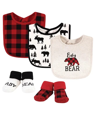 Hudson Baby Infant Cotton Bib and Sock