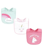 Hudson Baby Baby Girls Caps or Headbands, Bibs, Mittens and Socks 12pc Set, Unicorn, 0-6 Months