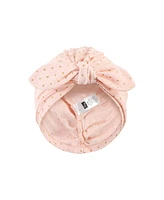 Hudson Baby Baby Girls Turban Cotton Headwraps, Pink Peony, One