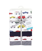 Hudson Baby Infant Boy Cotton Flannel Receiving Blankets, Going Places, One Size