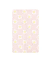 Hudson Baby Infant Girl Cotton Flannel Burp Cloths, Lemon Daisy Pack