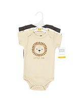 Hudson Baby Boys Cotton Bodysuits, 3-Pack