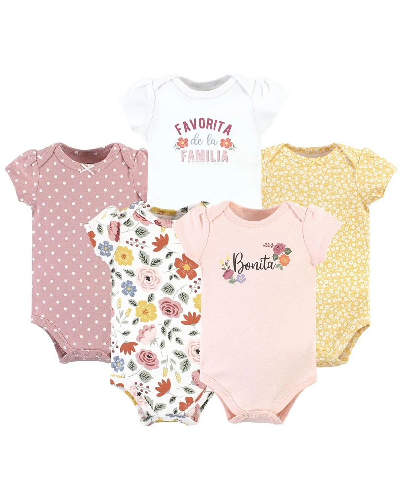 Hudson Baby Girls Cotton Bodysuits