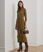 Lauren Ralph Lauren Women's Tie-Front Turtleneck Dress