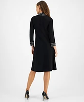 Anne Klein Women's Rhinestone-Embellished Sweater Dress