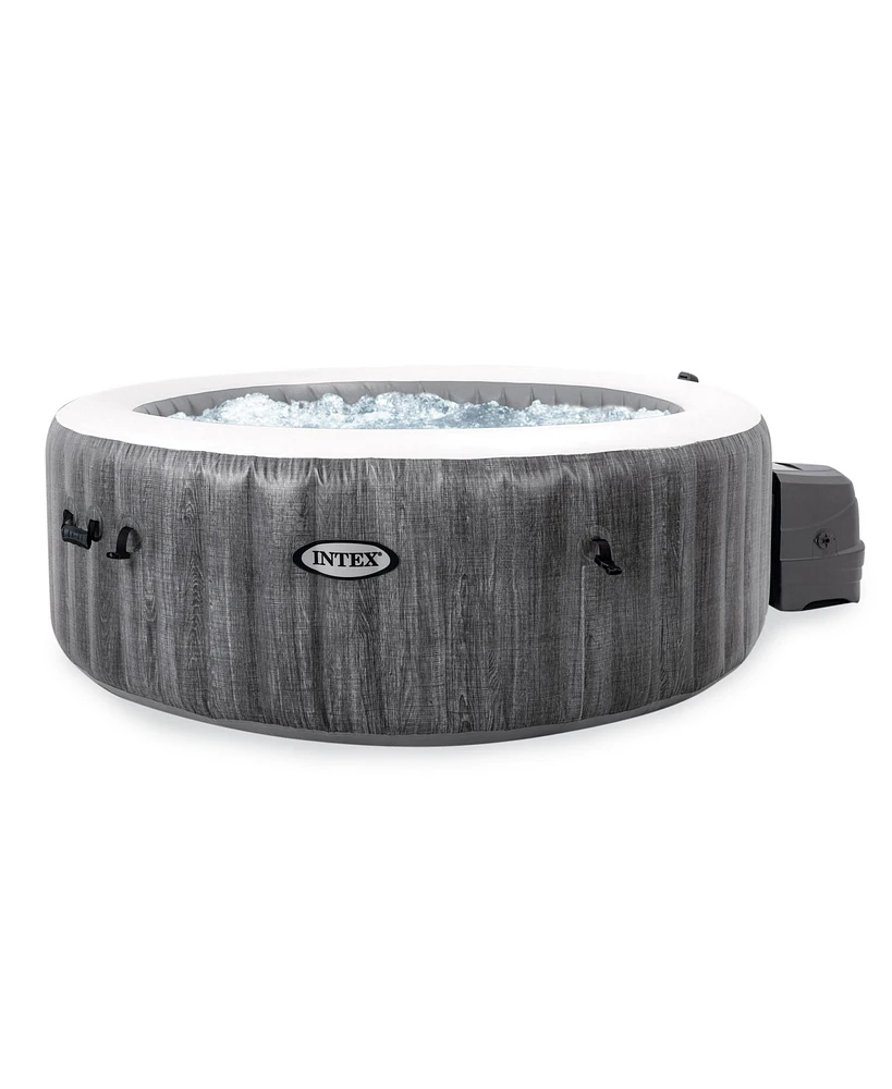 Intex 28439EP PureSpa Plus Greywood Inflatable Hot Tub Bubble Jet Spa, 77 x 28"