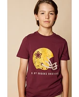 B by Brooks Brothers Big Boys Football Graphic T-Shirt