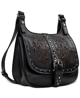 Patricia Nash Linny Small Leather Saddle Bag