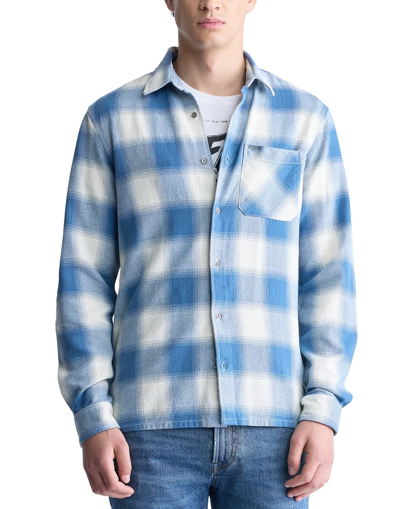 Buffalo David Bitton Men's Sinclair Long Sleeve Plaid Flannel Button-Front Shirt